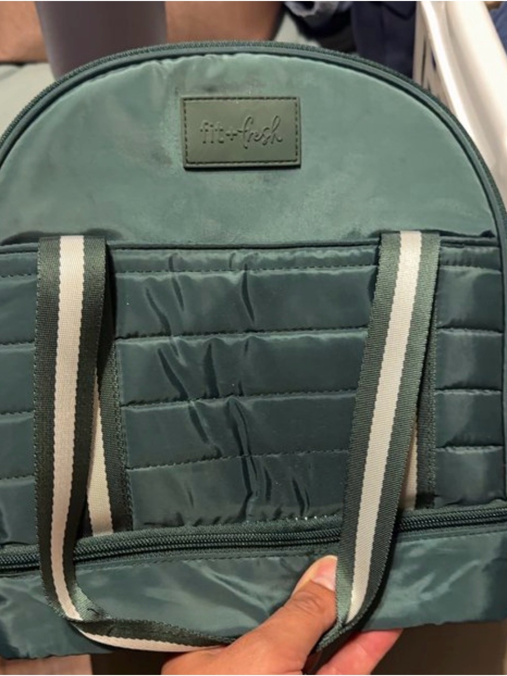 Men's Green Quilted Lunch Bag